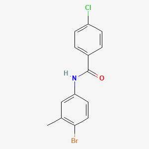 molecular formula C14H11BrClNO B1635198 N-(4-bromo-3-methylphenyl)-4-chlorobenzamide 