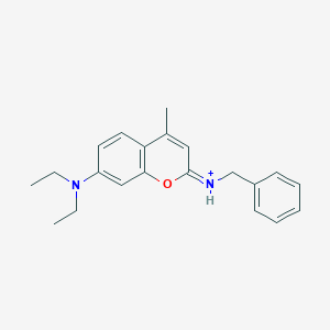 2-Benzylamino-4-methyl-7-diethylaminobenzopyrylium monotetrafluoroborate