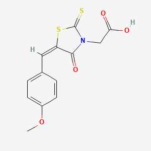 2-[(5E)-5-[(4-methoxyphenyl)methylidene]-4-oxo-2-sulfanylidene-1,3-thiazolidin-3-yl]acetic acid