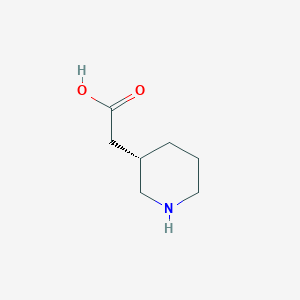 molecular formula C7H13NO2 B1635226 (S)-PIPERIDIN-3-YL-ACETIC ACID 