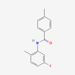 molecular formula C15H14FNO B1635245 N-(5-fluoro-2-methylphenyl)-4-methylbenzamide 