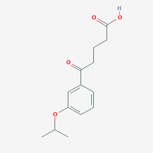 molecular formula C14H18O4 B1635328 5-oxo-5-(3-propan-2-yloxyphenyl)pentanoic Acid 