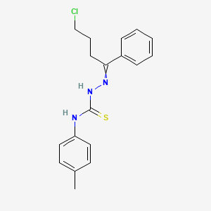 molecular formula C18H20ClN3S B1635365 N1-(4-methylphenyl)-2-(4-chloro-1-phenylbutylidene)hydrazine-1-carbothioamide 
