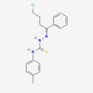 N1-(4-methylphenyl)-2-(4-chloro-1-phenylbutylidene)hydrazine-1-carbothioamide