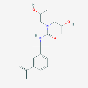 molecular formula C19H30N2O3 B1635395 1,1-Bis(2-hydroxypropyl)-3-(2-(3-(prop-1-en-2-yl)phenyl)propan-2-yl)urea 