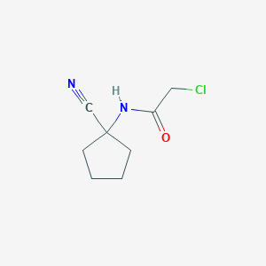 molecular formula C8H11ClN2O B1635583 N-(3-chloro-1-cyanocyclopentyl)acetamide CAS No. 78734-65-3