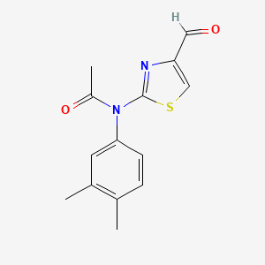 molecular formula C14H14N2O2S B1635791 N-(3,4-dimethylphenyl)-N-(4-formyl-1,3-thiazol-2-yl)acetamide CAS No. 771499-43-5