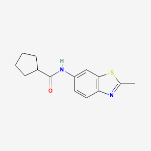 molecular formula C14H16N2OS B1635792 N-(2-methyl-1,3-benzothiazol-6-yl)cyclopentanecarboxamide 