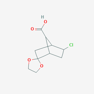 5'-Chlorospiro[1,3-dioxolane-2,2'-bicyclo[2.2.1]heptane]-7'-carboxylic acid