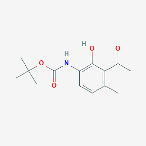 molecular formula C14H19NO4 B1635825 tert-butyl N-(3-acetyl-2-hydroxy-4-methylphenyl)carbamate 