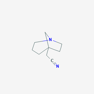 molecular formula C9H14N2 B163584 (1-Azabicyclo[3.2.1]octan-5-yl)acetonitrile CAS No. 129656-19-5