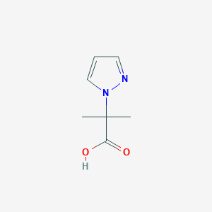 molecular formula C7H10N2O2 B1635865 2-methyl-2-(1H-pyrazol-1-yl)propanoic acid CAS No. 851975-10-5