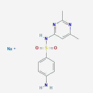 molecular formula C₁₂H₁₃N₄NaO₂S B016359 Sodium N-(2,6-dimethyl-4-pyrimidinyl)sulphanilamidate CAS No. 2462-17-1