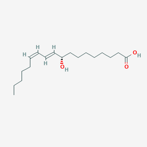 molecular formula C18H32O3 B163624 (9S,10E,12Z)-9-hydroxyoctadeca-10,12-dienoic acid CAS No. 73543-67-6