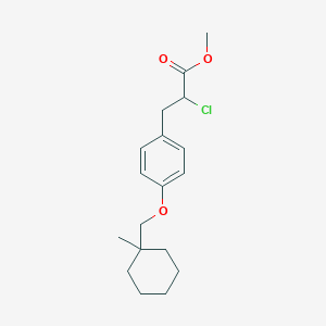 molecular formula C18H25ClO3 B016363 2-氯-3-[4-(1-甲基环己基甲氧基)苯基]丙酸甲酯 CAS No. 85003-07-2