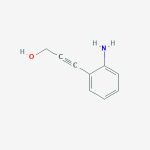 molecular formula C9H9NO B163645 3-(2-Aminophenyl)prop-2-yn-1-ol CAS No. 125812-44-4