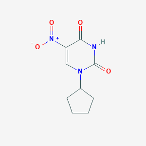 molecular formula C9H11N3O4 B163653 N(1)-Cyclopentyl-5-nitropyrimidine-2,4-dione CAS No. 137487-63-9
