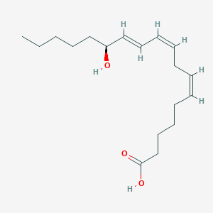 molecular formula C18H30O3 B163655 13-Hydroxy-6,9,11-octadecatrienoic acid CAS No. 74784-20-6