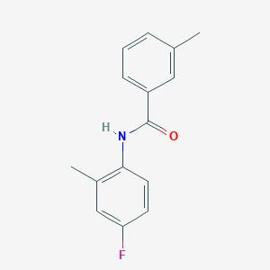 molecular formula C15H14FNO B1636615 N-(4-fluoro-2-methylphenyl)-3-methylbenzamide 