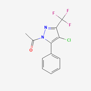 molecular formula C12H8ClF3N2O B1636622 1-Acetyl-4-chloro-5(3)-phenyl-3(5)-(trifluoromethyl)pyrazole CAS No. 231947-23-2