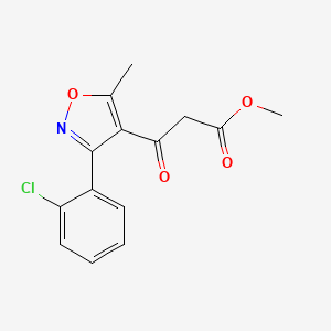 molecular formula C14H12ClNO4 B1636644 Methyl 3-(3-(2-chlorophenyl)-5-methylisoxazol-4-yl)-3-oxopropanoate 