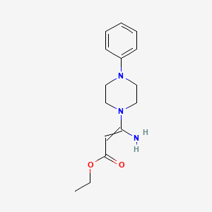 molecular formula C15H21N3O2 B1636680 Ethyl 3-amino-3-(4-phenylpiperazin-1-yl)prop-2-enoate 