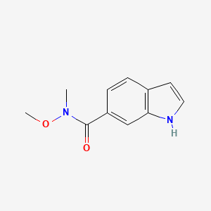 molecular formula C11H12N2O2 B1636690 N-methoxy-N-methyl-1H-indole-6-carboxamide 