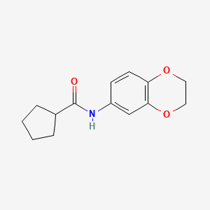 molecular formula C14H17NO3 B1636746 N-(2,3-dihydro-1,4-benzodioxin-6-yl)cyclopentanecarboxamide 