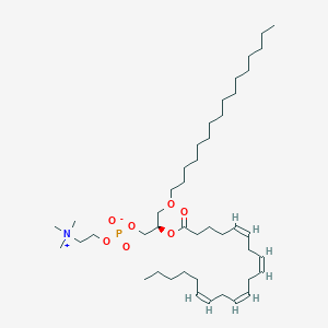 molecular formula C44H82NO7P B163676 1-O-Hexadecyl-2-arachidonoyl-sn-glycero-3-phosphocholine CAS No. 86288-11-1
