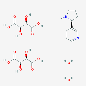 molecular formula C10H14N2. 2C4H6O6<br>C18H30N2O14 B016369 Nicotine bitartrate CAS No. 6019-06-3