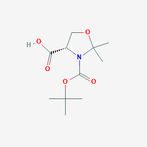 molecular formula C11H19NO5 B163695 (S)-3-(Tert-butoxycarbonyl)-2,2-dimethyloxazolidine-4-carboxylic acid CAS No. 139009-66-8