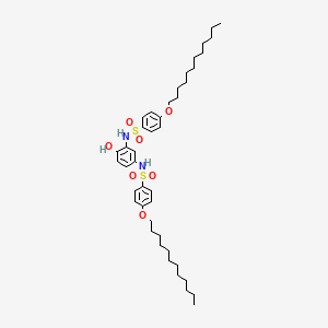 molecular formula C42H64N2O7S2 B1636952 N,N'-(4-Hydroxy-1,3-phenylene)bis(4-(dodecyloxy)benzenesulphonamide) CAS No. 89131-33-9