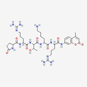 molecular formula C37H57N13O9 B1636975 Pyr-Arg-Thr-Lys-Arg-AMC 