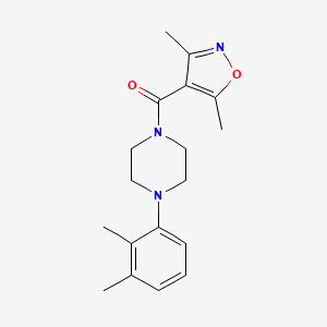 molecular formula C18H23N3O2 B1637168 Methanone, (3,5-dimethyl-4-isoxazolyl)[4-(2,3-dimethylphenyl)-1-piperazinyl]- 