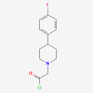 molecular formula C13H15ClFNO B1637256 4-(4-Fluorophenyl)-1-piperidineacetyl chloride 