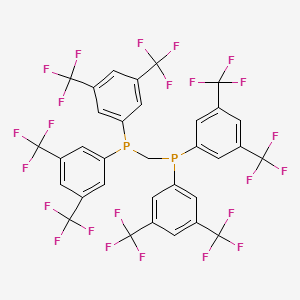 molecular formula C33H14F24P2 B1637307 Bis[bis(3,5-ditrifluoromethylphenyl)phosphino]methane 