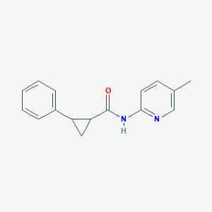 molecular formula C16H16N2O B1637336 N-(5-methylpyridin-2-yl)-2-phenylcyclopropane-1-carboxamide 