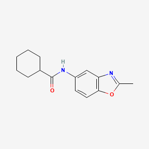 molecular formula C15H18N2O2 B1637345 N-(2-methyl-1,3-benzoxazol-5-yl)cyclohexanecarboxamide 