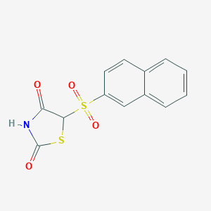 molecular formula C13H9NO4S2 B163735 5-(2-Naphthalenylsulfonyl)-2,4-thiazolidinedione CAS No. 125518-46-9