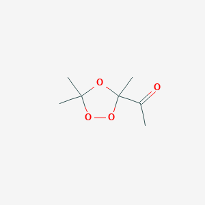 molecular formula C7H12O4 B163738 1-(3,5,5-Trimethyl-1,2,4-trioxolan-3-yl)ethanone CAS No. 131273-54-6