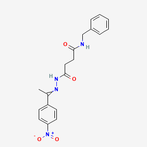 N-benzyl-N'-[1-(4-nitrophenyl)ethylideneamino]butanediamide