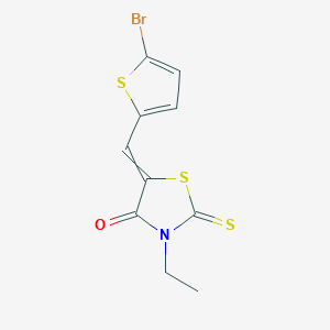 5-[(5-Bromothiophen-2-yl)methylidene]-3-ethyl-2-sulfanylidene-1,3-thiazolidin-4-one