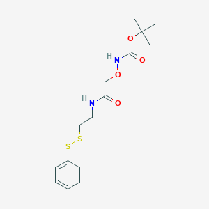 molecular formula C15H22N2O4S2 B016374 N-[S-(2-Pyridylthioethyl)-t-Boc-aminooxyacetamide CAS No. 887407-46-7