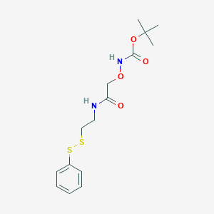 molecular formula C15H22N2O4S2 B016374 tert-butyl N-[2-oxo-2-[2-(phenyldisulfanyl)ethylamino]ethoxy]carbamate CAS No. 887407-46-7