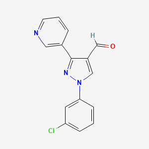 molecular formula C15H10ClN3O B1637437 1-(3-Chlorophenyl)-3-(pyridin-3-YL)-1H-pyrazole-4-carbaldehyde CAS No. 618101-73-8