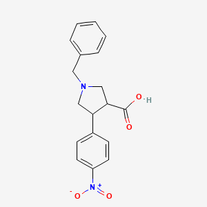 1-benzyl-4-(4-nitrophenyl)pyrrolidine-3-carboxylic Acid