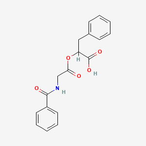 2-(2-Benzamidoacetyl)oxy-3-phenylpropanoic acid