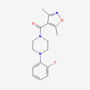 molecular formula C16H18FN3O2 B1637491 Methanone, (3,5-dimethyl-4-isoxazolyl)[4-(2-fluorophenyl)-1-piperazinyl]- 