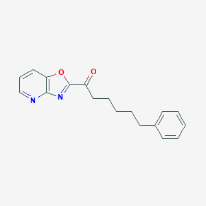 molecular formula C18H18N2O2 B163758 1-Oxazolo[4,5-b]pyridin-2-yl-6-phenyl-hexan-1-one CAS No. 288862-83-9