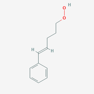 molecular formula C11H14O2 B163765 5-Phenylpent-4-enyl-1-hydroperoxide CAS No. 87864-20-8